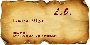 Ladics Olga névjegykártya